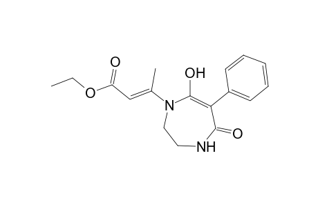 Ethyl (E)-3-(7-hydroxy-5-oxo-6-phenyl-2,3,4,5-tetra hydro-1H-1,4-diazepin-1-yl)-2-butanoate