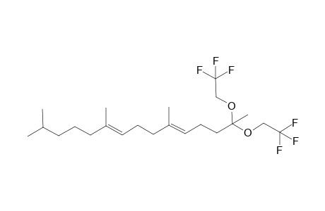 (5E,9E)-6,10,14-trimethyl-2,2-bis(2,2,2-trifluoroethoxy)pentadeca-5,9-diene