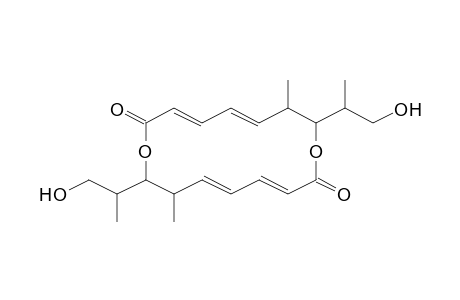 (3E,5E,11E,13E)-7,15-dimethyl-8,16-bis(1-oxidanylpropan-2-yl)-1,9-dioxacyclohexadeca-3,5,11,13-tetraene-2,10-dione