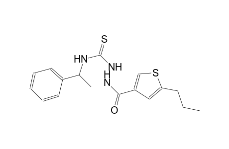 N-(1-phenylethyl)-2-[(5-propyl-3-thienyl)carbonyl]hydrazinecarbothioamide