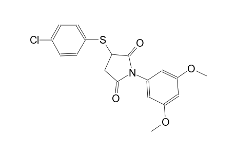3-[(4-chlorophenyl)sulfanyl]-1-(3,5-dimethoxyphenyl)-2,5-pyrrolidinedione