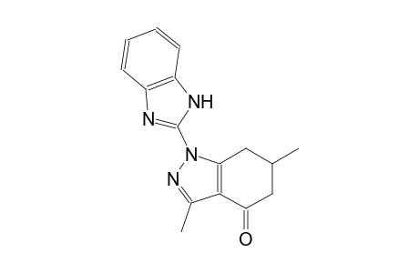 4H-indazol-4-one, 1-(1H-benzimidazol-2-yl)-1,5,6,7-tetrahydro-3,6-dimethyl-