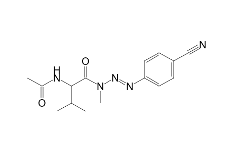 3-(2-(Acetylamino)-3-methylbutanoyl)-1-(4-cyanophenyl)-3-methyltriazene