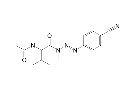 3-(2-(Acetylamino)-3-methylbutanoyl)-1-(4-cyanophenyl)-3-methyltriazene