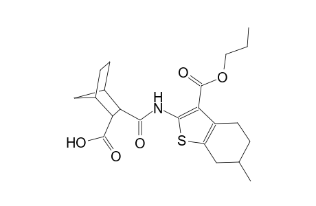 3-({[6-methyl-3-(propoxycarbonyl)-4,5,6,7-tetrahydro-1-benzothien-2-yl]amino}carbonyl)bicyclo[2.2.1]heptane-2-carboxylic acid