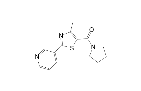 3-[4-methyl-5-(1-pyrrolidinylcarbonyl)-1,3-thiazol-2-yl]pyridine