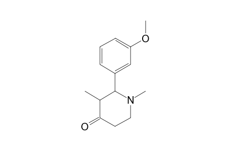 TRANS-2-(META-METHOXYPHENYL)-1,3-DIMETHYL-4-PIPERIDONE