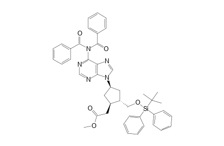 RAC-N(6),N(6)-DIBENZOYL-3'-([(TERT.-BUTYL)-DIPHENYLSILYLOXY]-METHYL)-2',3',5'-TRIDEOXY-5'-(METHOXYCARBONYL)-1'-A-CARBAADENOSINE;METHYL-T-2-([(TER