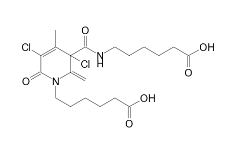 3-[(5-carboxypentyl)carbamoyl]-3,5-dichloro-3,6-dihydro-4-methyl-2-methylene-6-oxo-1(2H)-pyridinehexanic acid