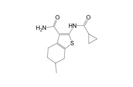 2-[(cyclopropylcarbonyl)amino]-6-methyl-4,5,6,7-tetrahydro-1-benzothiophene-3-carboxamide