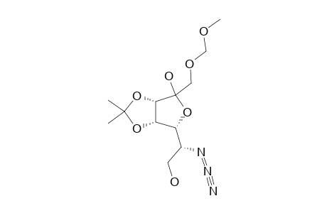 6-AZIDO-6-DEOXY-3,4-O-ISOPROPYLIDENE-1-O-METHOXYMETHYL-D-GULO-HEPT-2-ULOFURANOSE;MAJOR-ANOMER