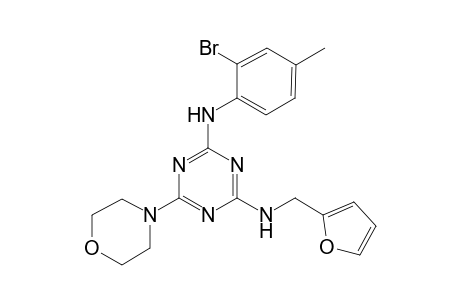 2-N-(2-bromo-4-methylphenyl)-4-N-(furan-2-ylmethyl)-6-morpholin-4-yl-1,3,5-triazine-2,4-diamine