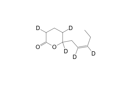 6-(2',3'-Dideuteriopent-2'-en-1'-yl)-3,5,6-trideuterio-tetrahydropyran-2-one