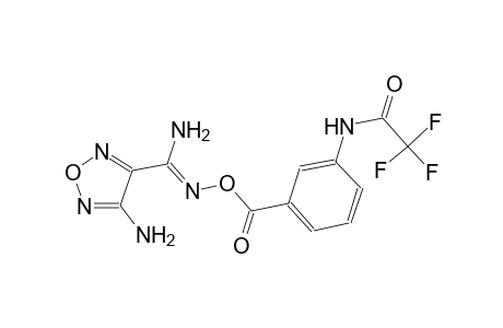N-{3-[({[(Z)-amino(4-amino-1,2,5-oxadiazol-3-yl)methylidene]amino}oxy)carbonyl]phenyl}-2,2,2-trifluoroacetamide