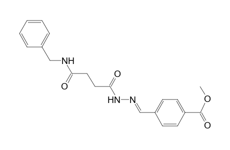Benzoic acid, 4-[(3-benzylcarbamoylpropionyl)hydrazonomethyl]-, methyl ester