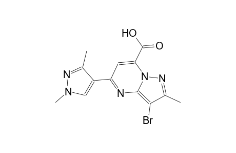 pyrazolo[1,5-a]pyrimidine-7-carboxylic acid, 3-bromo-5-(1,3-dimethyl-1H-pyrazol-4-yl)-2-methyl-