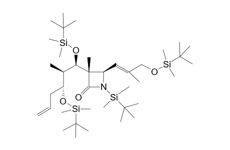 (3S,4R,1'E,2''R,3''R)-1-tert-Butyldimethylsilyl-4-(3'-tert-butyldimethylsilyloxy-2'-methylprop-1'-enyl)-3-(1",3"-di(tert-butyldimethylsilyloxy)-2"-methylhex-5"-yl]-3-methylazetidin-2-one