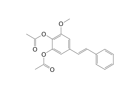 1,2-Benzenediol, 3-methoxy-5-(2-phenylethenyl)-, diacetate