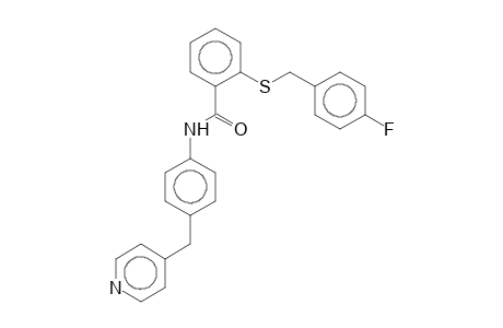 2-[(4-Fluorobenzyl)sulfanyl]-N-[4-(4-pyridinylmethyl)phenyl]benzamide