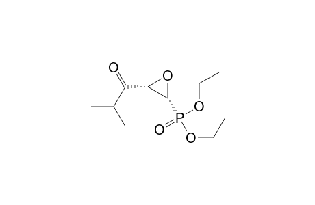 Phosphonic acid, [3-(2-methyl-1-oxopropyl)oxiranyl]-, diethyl ester, cis-