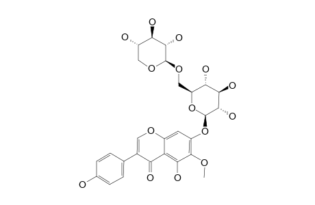 4',6,7-TRIHYDROXY-6-METHOXYISOFLAVONE-7-O-BETA-D-XYLOPYRANOSYL-(1->6)-BETA-D-GLUCOPYRANOSIDE