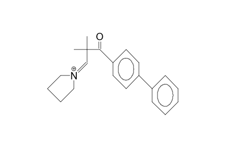 1-(2-Methyl-2-[4-phenyl-benzoyl]-propylidene)-pyrrolidinium cation