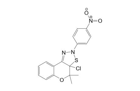 (3aRS)-3a-Chloro-4,4-dimethyl-2-(4-nitrophenyl)-chromane[4,3-d]-.delta.(1,9b)-[1,2,3]thiadiazoline