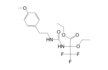 Propanoic acid, 2-ethoxy-3,3,3-trifluoro-2-[2-(4-methoxyphenyl)ethylaminocarbonylamino]-, ethyl ester