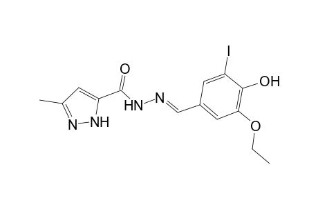 5-Methyl-2H-pyrazole-3-carboxylic acid (3-ethoxy-4-hydroxy-5-iodo-benzylidene)-hydrazide
