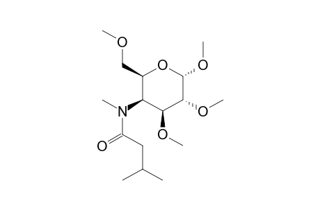 .alpha.-D-Galactopyranoside, methyl 4-deoxy-2,3,6-tri-O-methyl-4-[methyl(3-methyl-1-oxobutyl)amino]-