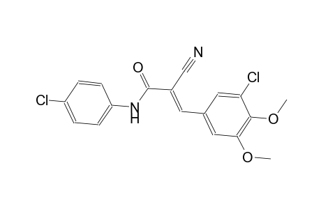 (2E)-3-(3-chloro-4,5-dimethoxyphenyl)-N-(4-chlorophenyl)-2-cyano-2-propenamide