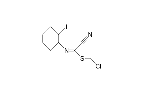 (Chloro-methylthio)-cyano-N-(trans-2-iodo-cyclohexyl)-methanimine