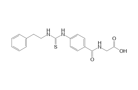 p-(3-phenethyl-2-thioureido)hippuric acid