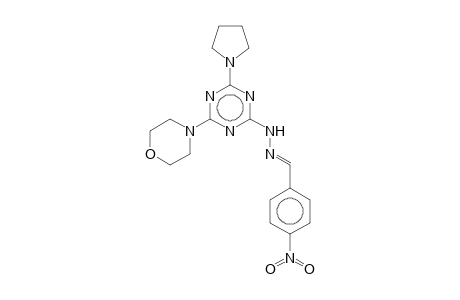 (4-morpholino-6-pyrrolidino-s-triazin-2-yl)-[(E)-(4-nitrobenzylidene)amino]amine