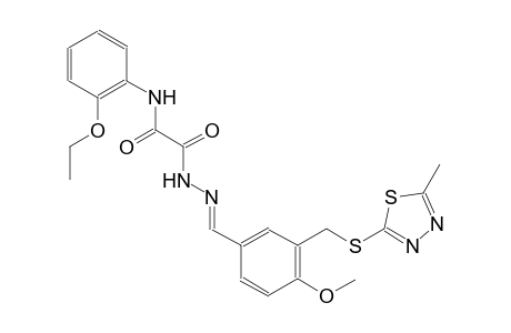 N-(2-ethoxyphenyl)-2-[(2E)-2-(4-methoxy-3-{[(5-methyl-1,3,4-thiadiazol-2-yl)sulfanyl]methyl}benzylidene)hydrazino]-2-oxoacetamide