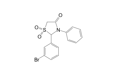 2-(3-BROMOPHENYL)-3-PHENYL-1,3-THIAZOLIDIN-4-ONE-1,1-DIOXIDE