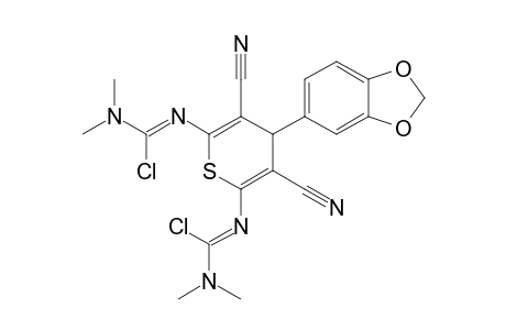 2,6-Bis(chlorodimethylaminomethylenamino)-3,5-dicyano-4-(3,4-methylenedioxyphenyl)-4H-thiopyran