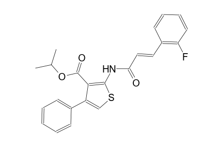 isopropyl 2-{[(2E)-3-(2-fluorophenyl)-2-propenoyl]amino}-4-phenyl-3-thiophenecarboxylate