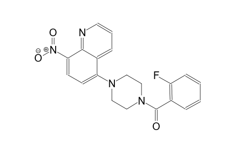 quinoline, 5-[4-(2-fluorobenzoyl)-1-piperazinyl]-8-nitro-