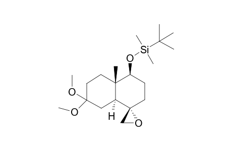 (1.alpha.,4.beta.,4a.beta.,8a.alpha.)-4-[(tert-Butyldimethylsilyl)oxy]octhydro-7,7-dimethoxy-4a-methylspiro[naphthalene-1(2H)-,2'-oxirane]