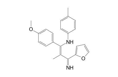 2-(2-Furyl)-4-(p-methoxyphenyl)-3-methyl-4-(p-tolylamino)-1-aza-1,3-butadiene