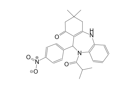 10-isobutyryl-3,3-dimethyl-11-(4-nitrophenyl)-2,3,4,5,10,11-hexahydro-1H-dibenzo[b,e][1,4]diazepin-1-one