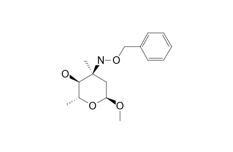 METHYL-2,3,6-TRIDEOXY-3-(O-BENZYLHYDROXYAMINO)-3-C-METHYL-ALPHA-D-RIBO-HEXOPYRANOSIDE