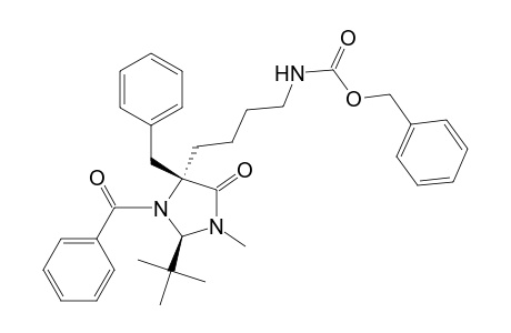 Carbamic acid, [4-[3-benzoyl-2-(1,1-dimethylethyl)-1-methyl-5-oxo-4-(phenylmethyl)-4-imidazolidinyl]butyl]-, phenylmethyl ester, (2S-trans)-