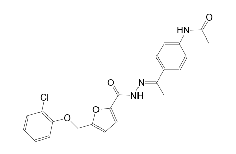 N-[4-((1E)-N-{5-[(2-chlorophenoxy)methyl]-2-furoyl}ethanehydrazonoyl)phenyl]acetamide