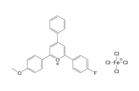 2-(p-FLUOROPHENYL)-6-(p-METHOXYPHENYL)-4-PHENYLPYRYLIUM TETRACHLOROFERRATE(1-)
