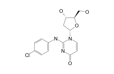 1-(2-DEOXY-ALPHA-D-RIBOFURANOSYL)-2-(4-CHLOROPHENYLAMINO)-4-PYRIMIDINONE