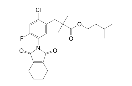 Benzenepropanoic acid, 2-chloro-4-fluoro-5-(1,3,4,5,6,7-hexahydro-1,3-dioxo-2H-isoindol-2-yl)-alpha,alpha-dimethyl-, 3-methylbutyl ester