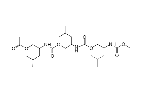 (-)-[1-(hydroxymethyl)-3-methylbutyl]carbamic acid, trimolecular ester, methyl ester, acetate (ester)