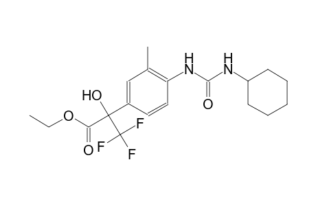 benzeneacetic acid, 4-[[(cyclohexylamino)carbonyl]amino]-alpha-hydroxy-3-methyl-alpha-(trifluoromethyl)-, ethyl ester